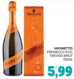 Eté Mionetto prosecco doc treviso brut offerta