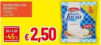 Galassia Galbani santa lucia mozzarella offerta