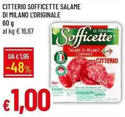 Galassia Citterio sofficette salame di milano l'originale offerta
