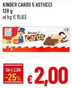 Galassia Kinder cards 5 astucci offerta