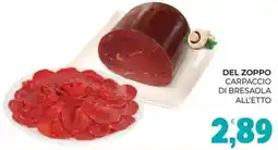 Eté Del zoppo carpaccio di bresaola offerta