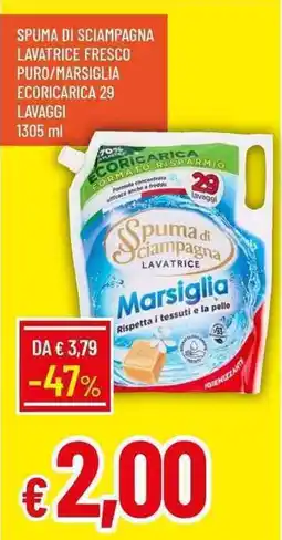 Galassia Spuma di sciampagna lavatrice fresco puro/marsiglia ecoricarica offerta