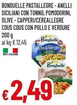Galassia Bonduelle pastallegre, anelli siciliani con tonno, pomodorini offerta
