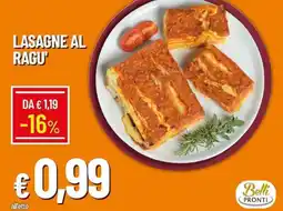 Galassia Belli pronti lasagne al ragu offerta