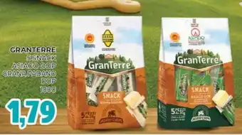Eté Granterre 5 snack asiago dop grana padano dop offerta