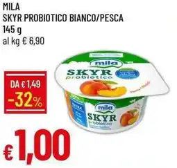 Galassia Mila skyr probiotico bianco/pesca offerta
