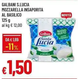 Galassia Galbani s.lucia mozzarella insaporita al basilico offerta