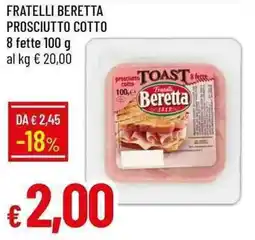 Galassia Fratelli beretta prosciutto cotto offerta
