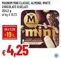 Galassia Magnum mini classic, almond, white chocolate offerta