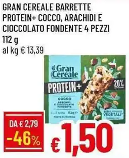 Galassia Gran cereale barrette protein+ cocco, arachidi e cioccolato fondente offerta