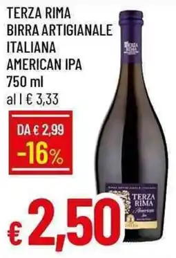 Galassia Terza rima birra artigianale italiana american ipa offerta