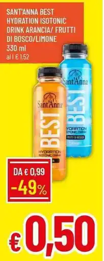Galassia Sant'anna best hydration isotonic drink arancia/frutti di bosco/limone offerta