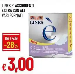 Galassia Lines e' assorbenti extra con ali offerta