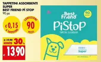 Best Friend PìStop Tappetini Assorbenti Super 90pz