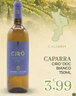 Eté Caparra ciro' doc bianco offerta