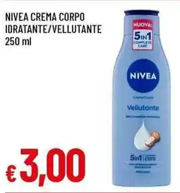 Galassia Nivea crema corpo idratante/vellutante offerta