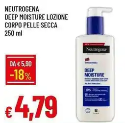 Galassia Neutrogena deep moisture lozione corpo pelle secca offerta