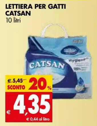 Tigros Catsan Lettiera per Gatti 10 litri offerta