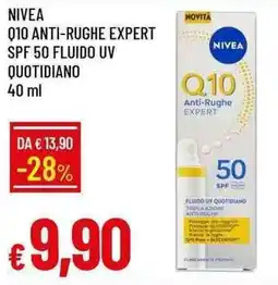 Galassia Nivea q10 anti-rughe expert spf 50 fluido uv quotidiano offerta