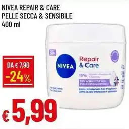 Galassia Nivea repair & care pelle secca & sensibile offerta