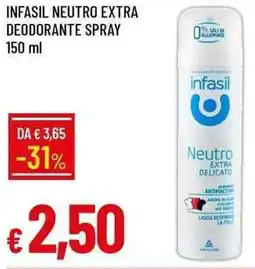 Galassia Infasil neutro extra deodorante spray offerta