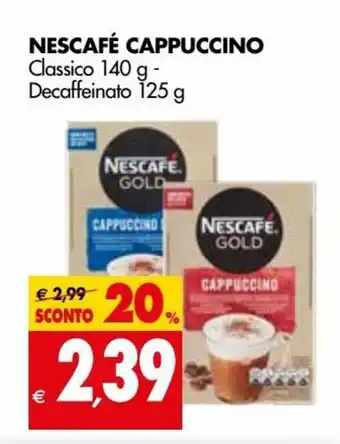Tigros Nescafé Cappuccino 140g-125g offerta