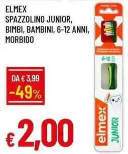 Galassia Elmex spazzolino junior, bimbi, bambini, 6-12 anni, morbido offerta