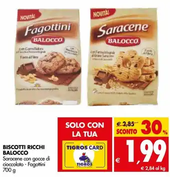 Tigros Balocco Biscotti Ricchi 700g offerta