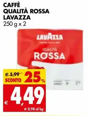 Tigros Lavazza Caffè Qualità Rossa 250g x 2 offerta