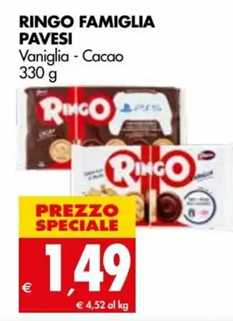 Tigros Pavesi Ringo Famiglia 330g offerta
