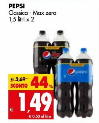 Tigros Pepsi 1,5 litri x 2 offerta