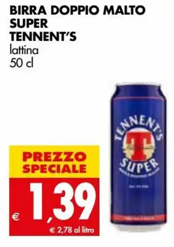 Tigros Tennent's Super Birra Doppio Malto 50cl offerta