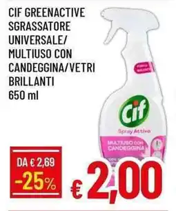 Galassia Cif greenactive sgrassatore universale/ multiuso con candeggina/vetri brillanti offerta