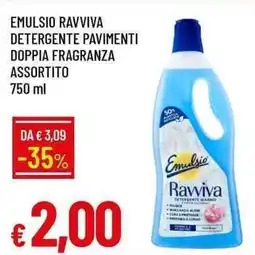 Galassia Emulsio ravviva detergente pavimenti doppia fragranza offerta