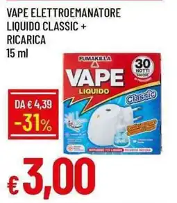 Galassia Vape elettroemanatore liquido classic + ricarica offerta