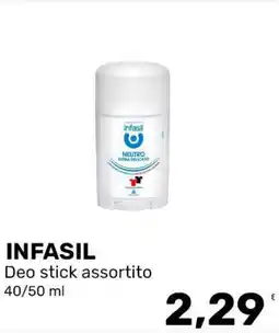 Iper Tosano INFASIL Deo stick offerta