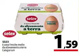 A&O SELEX 6 uova fresche medie da allevamento a terra Categoria A offerta
