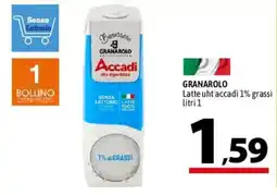 A&O GRANAROLO Latte uht accadi 1% grassi offerta