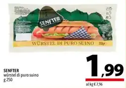 A&O SENFTER würstel di puro suino offerta