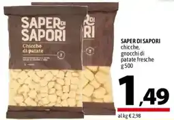 A&O SAPER DI SAPORI chicche, gnocchi di patate fresche offerta