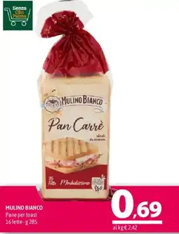 A&O MULINO BIANCO Pane per toast 16 fette offerta
