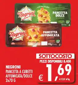 Deco Superstore Negroni pancetta a cubetti affumicata/dolce offerta