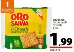 A&O ORO SAIWA biscotti secchi 5 Cereali offerta