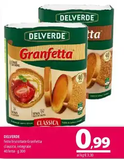 A&O DELVERDE fette biscottate Granfetta classica, integrale 40 fette offerta
