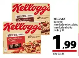 A&O KELLOGG'S barrette mandorle e cioccolato, mandorle e frutta offerta