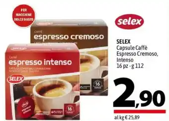 A&O SELEX Capsule Caffè Espresso Cremoso, Intenso offerta