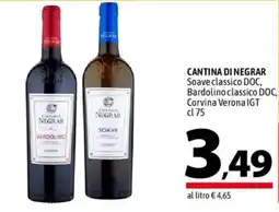 A&O CANTINA DI NEGRAR Soave classico DOC, Bardolino classico DOC, Corvina Verona IGT offerta