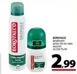 A&O BOROTALCO deodoranti spray, roll-on, vapo offerta