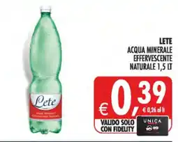 Deco Superstore Lete acqua minerale effervescente naturale offerta