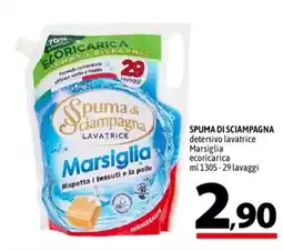 A&O SPUMA DI SCIAMPAGNA detersivo lavatrice Marsiglia ecoricarica offerta